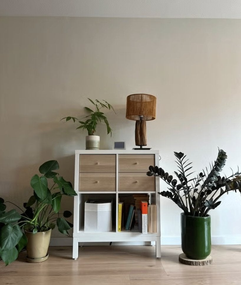IKEA Kallax Vakkenkast Wit | 4 Lades Eiken | Topstaat, Met plank(en), Overige materialen, Modern, Scandinavisch, Zo goed als nieuw