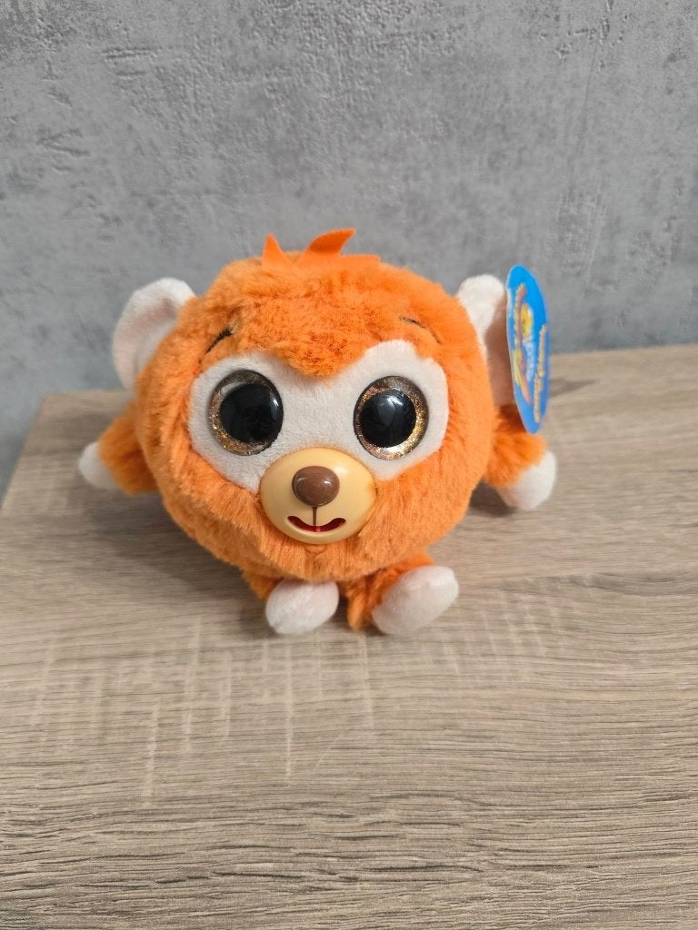 Schattige oranje aap knuffel met grote ogen, Oranje, Overige merken, Overige karakters, Ophalen of Verzenden