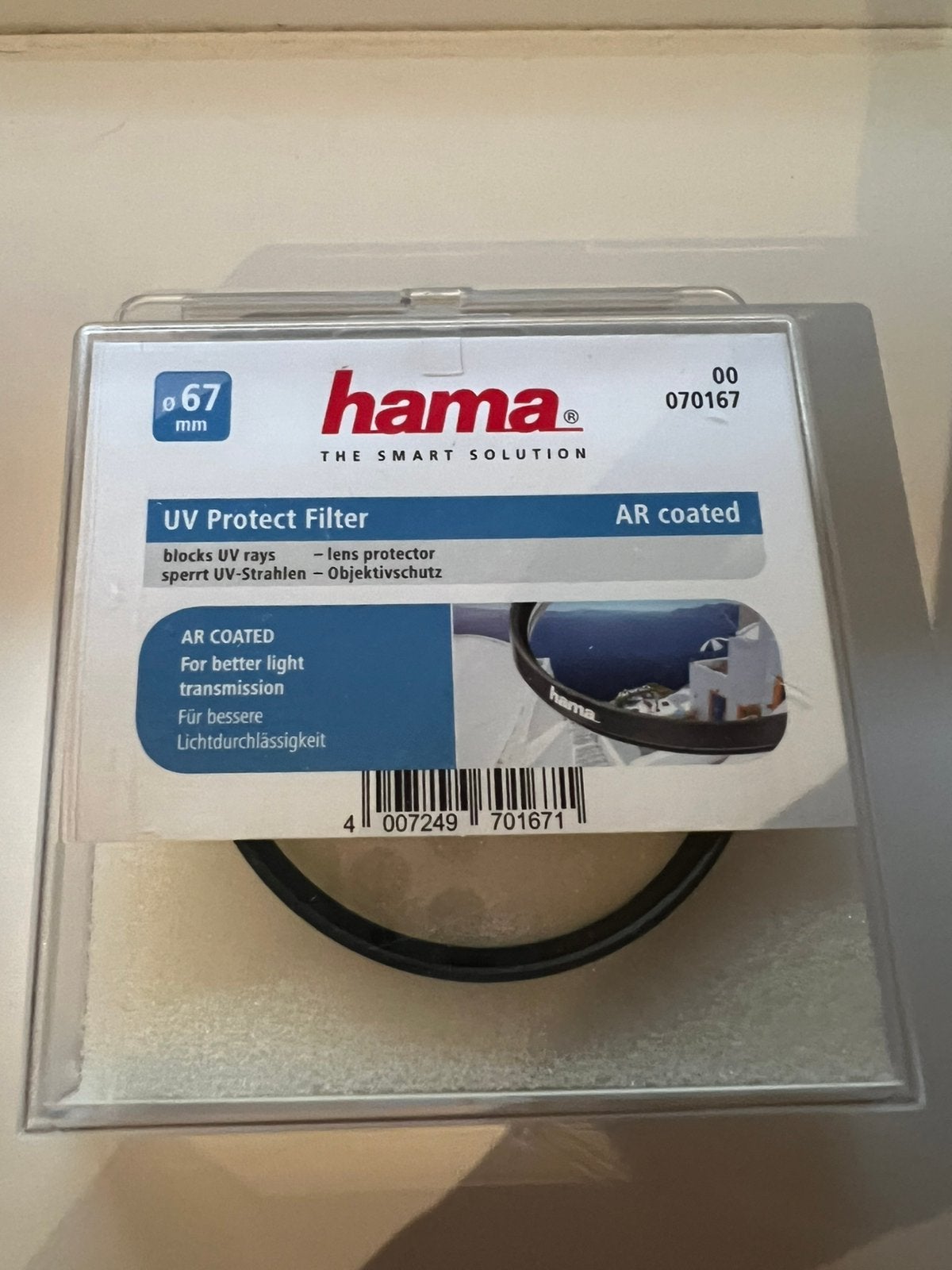 HAMA UV filter 67mm AR coated, Audio, Tv en Foto, Fotografie | Filters, Ophalen, 60 tot 70 mm, UV-filter, Zo goed als nieuw
