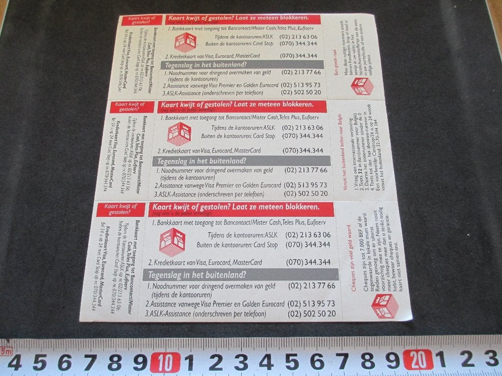 sticker Kaart kwijt of getolen ? Laat ze meteen blokkeren, Ophalen of Verzenden, Zo goed als nieuw