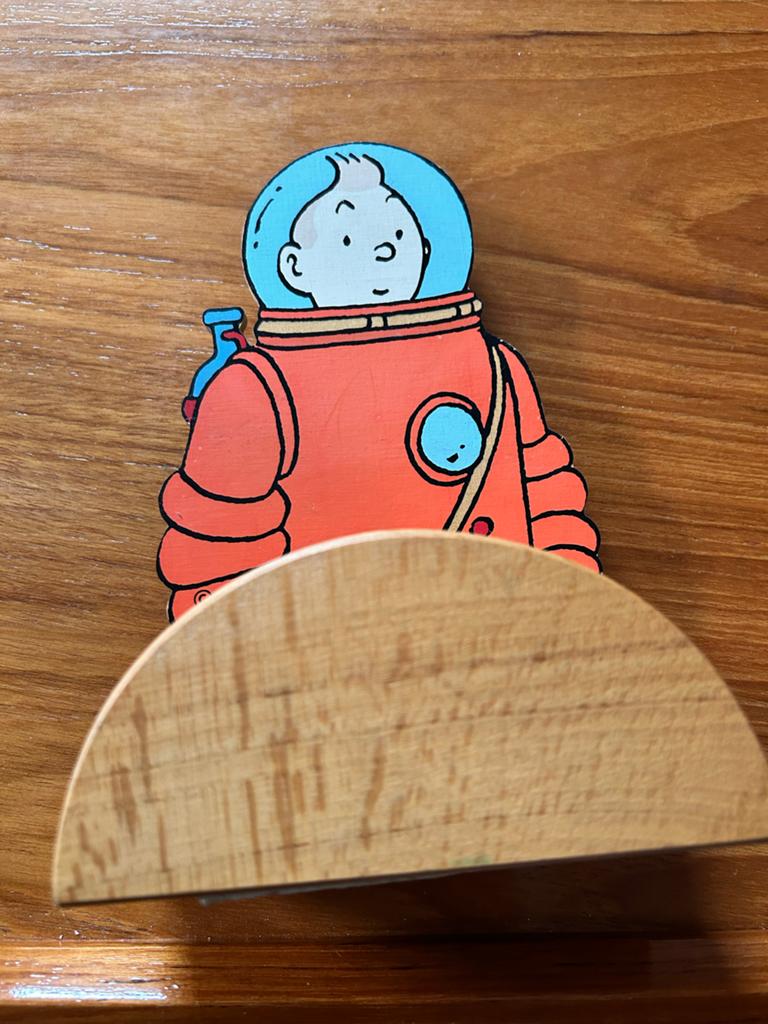 TinTin / Kuifje in ruimtepak houten spaarpot, Ophalen of Verzenden, 2000 tot heden