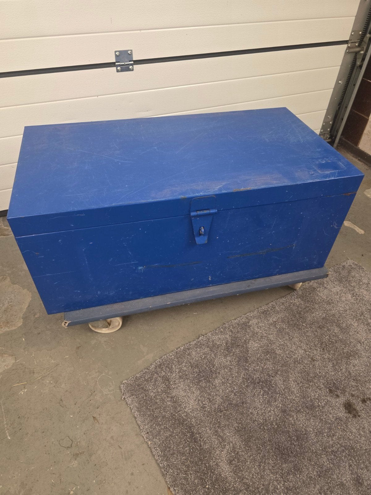 Robuuste blauwe gereedschapskist 85x44x33 cm, Ophalen of Verzenden, Gebruikt