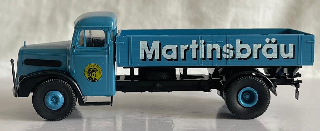Brekina: MAN F8 "Martinsbräu", Ophalen of Verzenden, Zo goed als nieuw, Bus of Vrachtwagen, Brekina