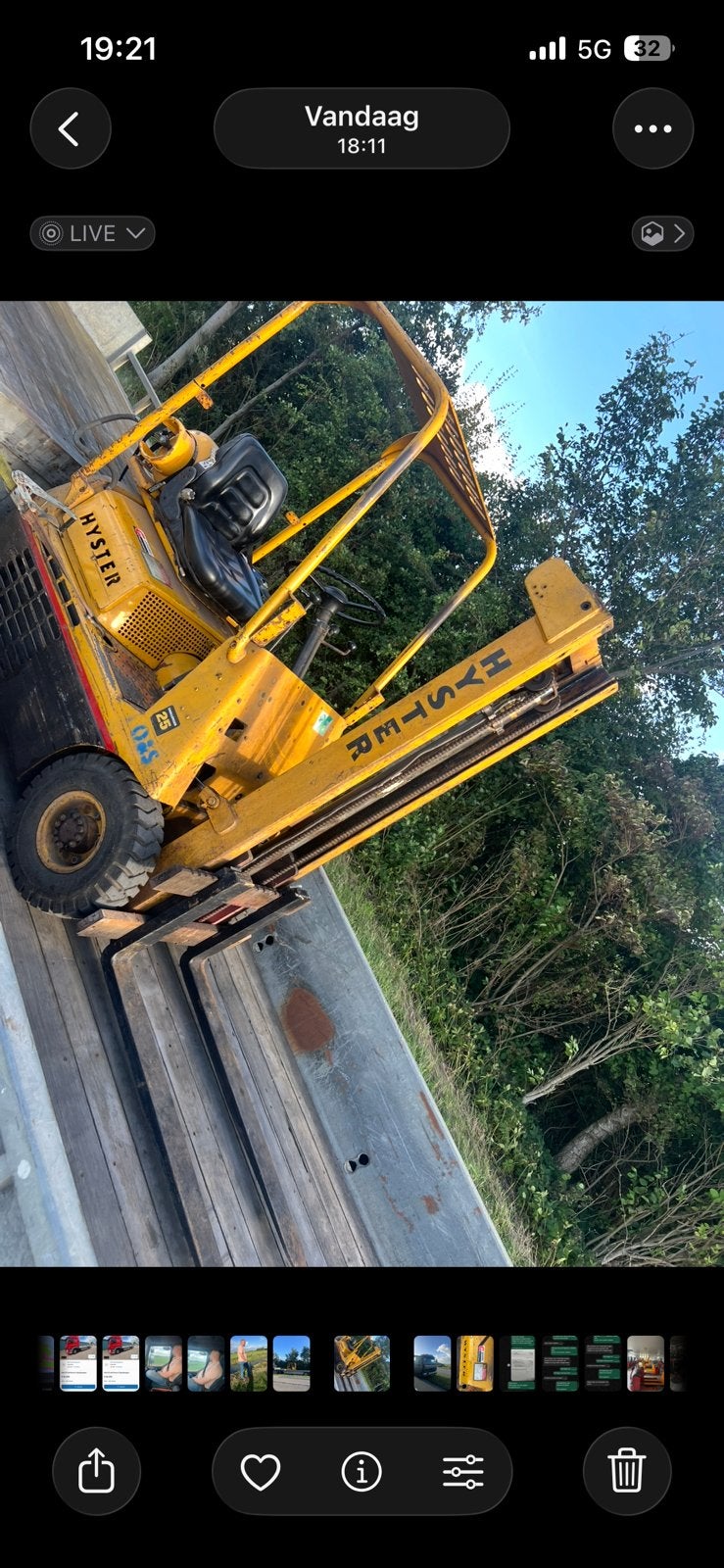 Hyster goedwerkende heftruck, Zakelijke goederen, Machines en Bouw | Heftrucks en Intern transport, 1000 tot 2000 kg, Ophalen of Verzenden