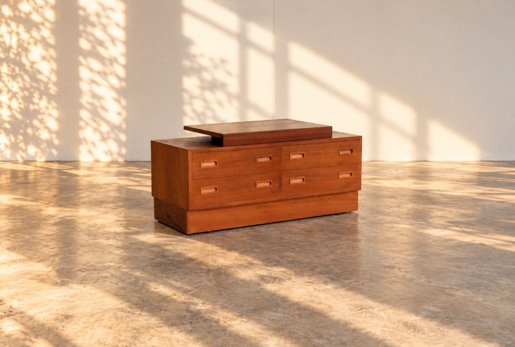 vintage tv-meubel | sideboard | jaren 60 | Deens, Gebruikt, ., Teakhout, Ophalen of Verzenden