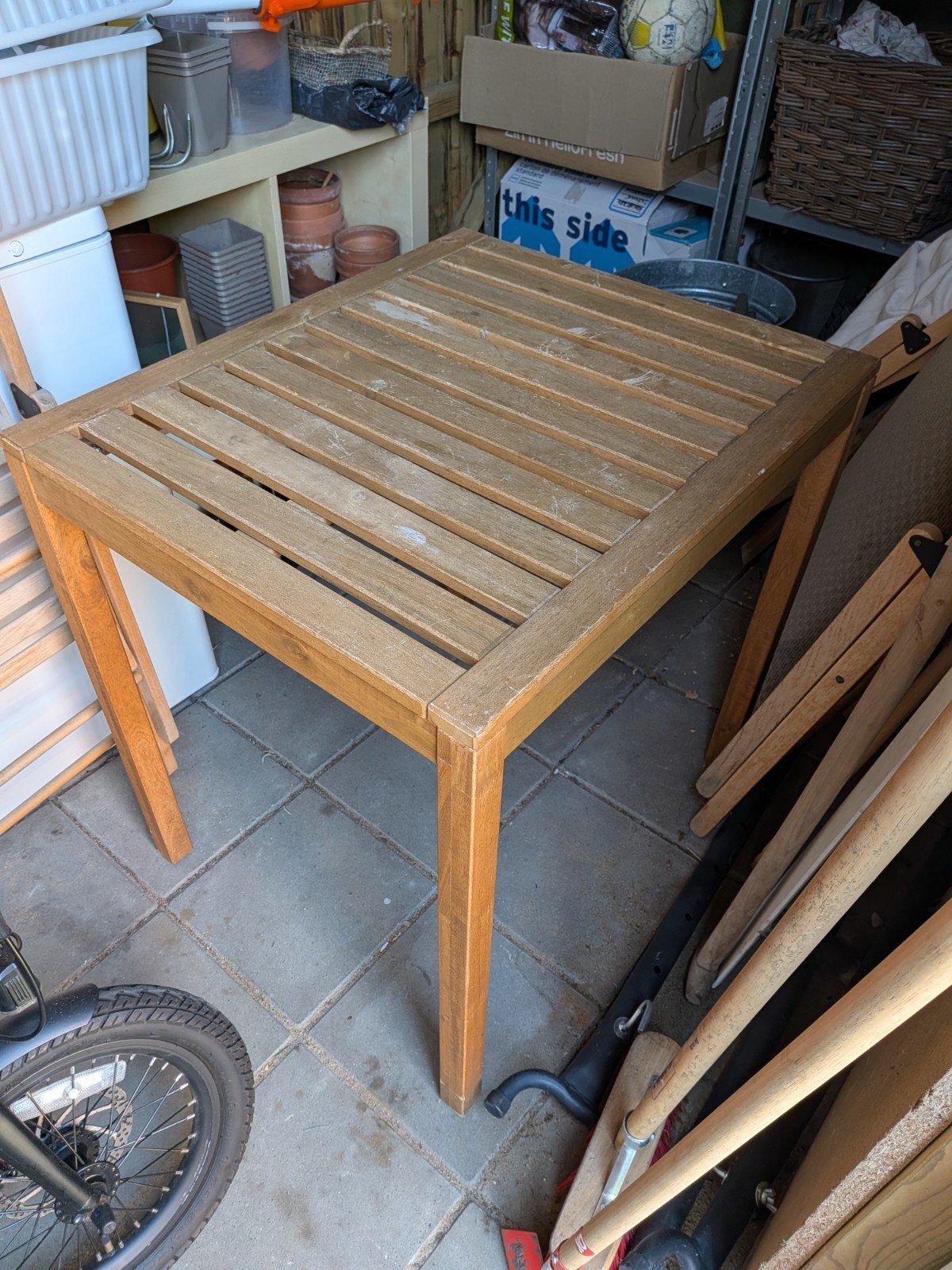 IKEA NAMMORO tuintafel, Ophalen, Zo goed als nieuw, Rechthoekig, Hout