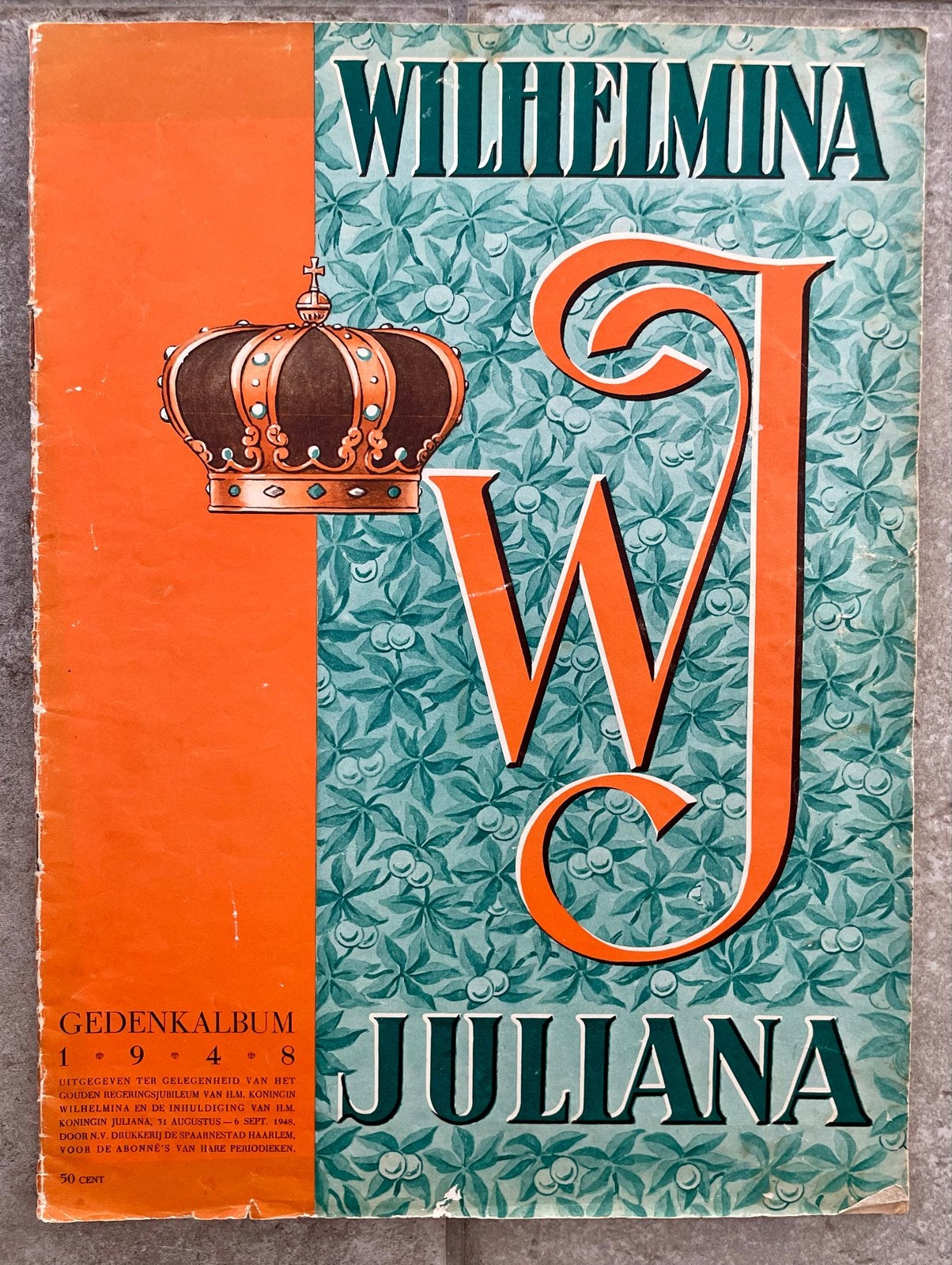 Set van 4 historische gedenkboeken Wilhelmina en Juliana, Verzamelen, Ophalen of Verzenden, Gebruikt, Nederland, Tijdschrift of Boek