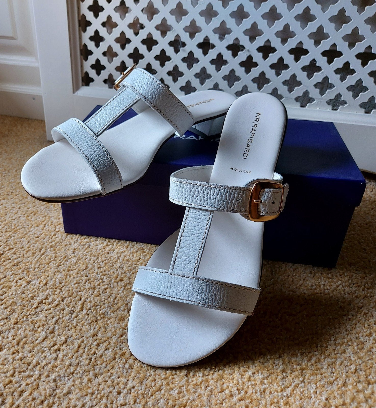 Nieuwe Rapisardi leren sandalen - wit - maat 42, Wit, Nieuw, Rapisardi, Sandalen of Muiltjes