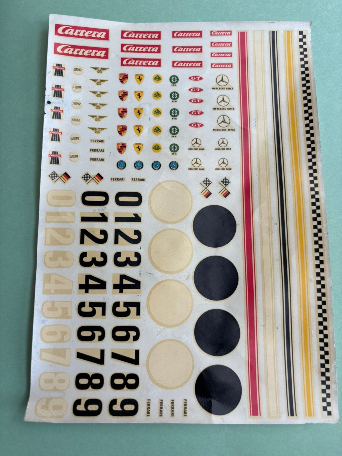 Carrera Universal stickervel nr 48901, Onderdelen, Carrera, Ophalen of Verzenden, Zo goed als nieuw