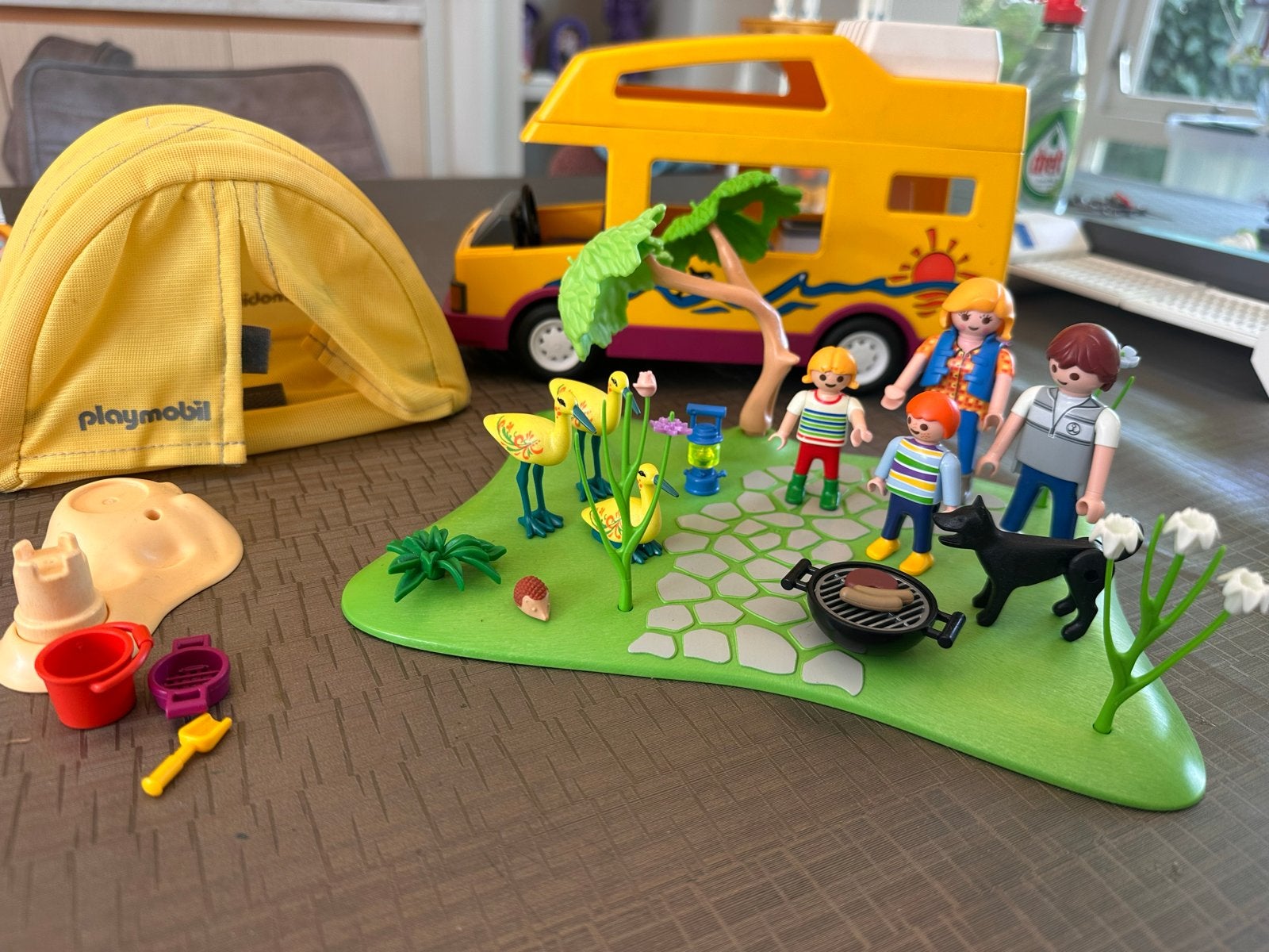Playmobil Camping Set met Camper, Tent en Familie, Gebruikt, Complete set, Overige typen, Family fun