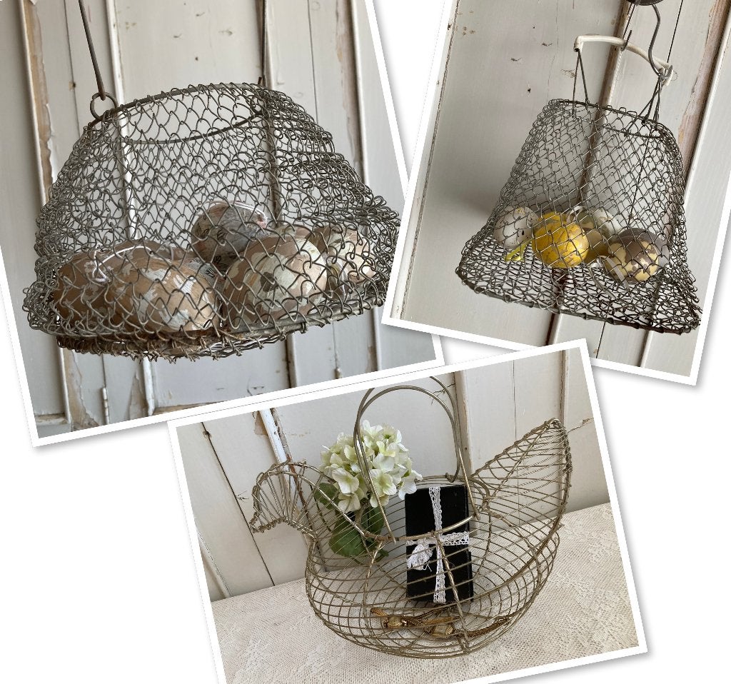 3 Brocante metalen eiermandje - eiermandjes / 1x kip, Ophalen of Verzenden