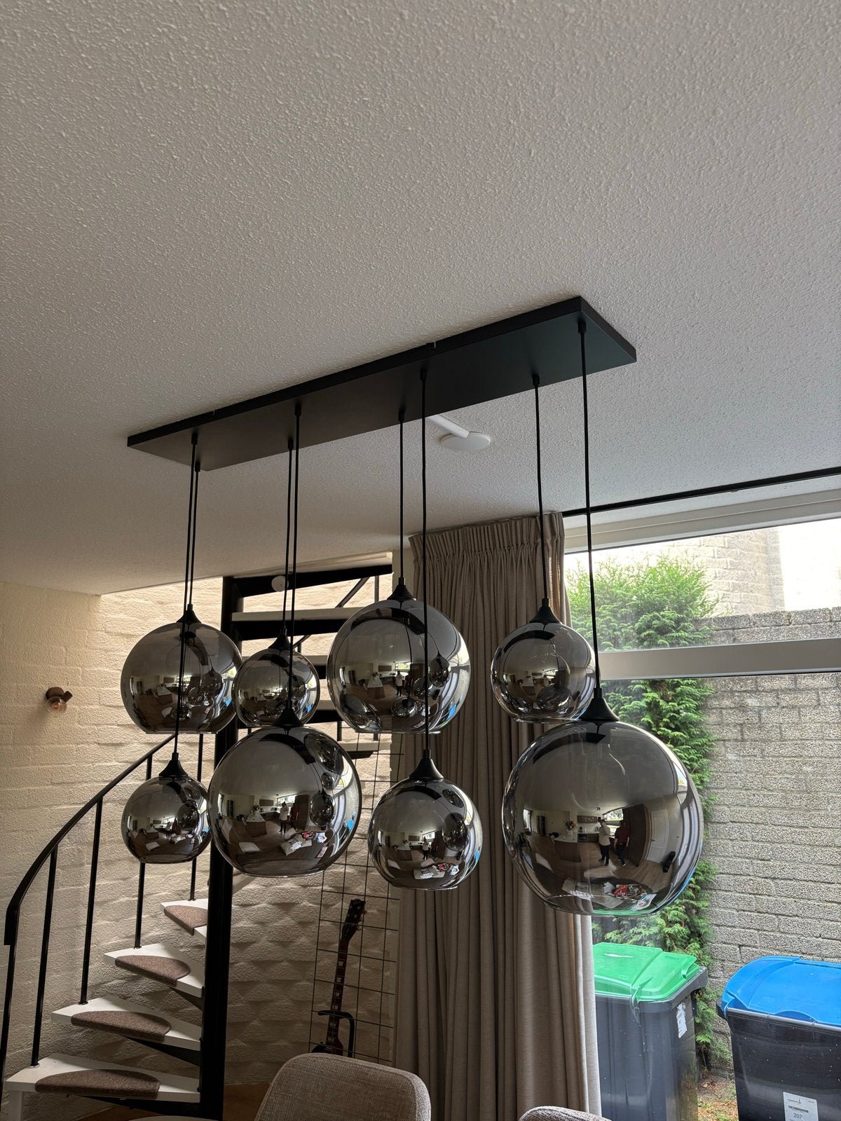 NIEUW Deco hanglamp zwart met smoke glas