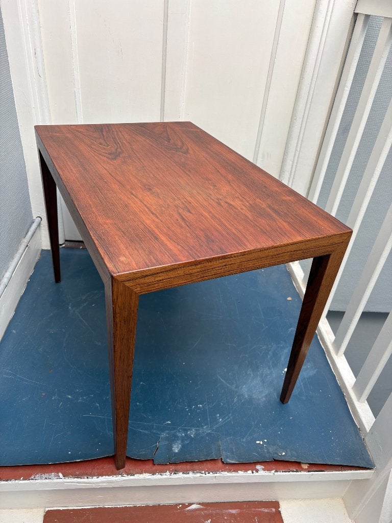 Severin Hansen palisander bijzettafel, Mid century modern, 55 tot 75 cm, Zo goed als nieuw, Rechthoekig