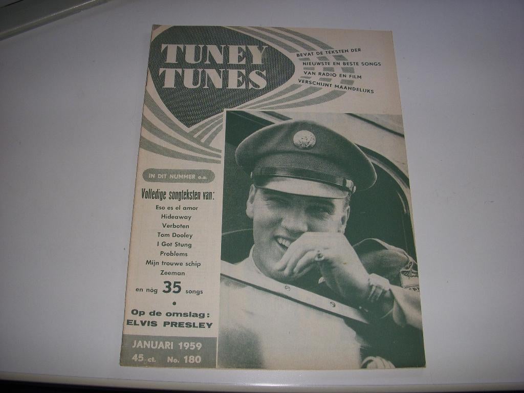 Muziektijdschrift Tuney Tunes Elvis Presley januari 1960, Boeken, Tijdschriften en Kranten, Ophalen of Verzenden, Zo goed als nieuw