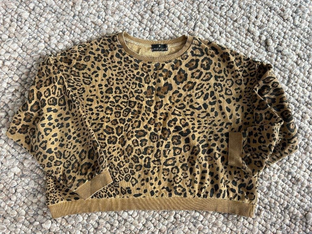 Panter print GRUNGEMAMA sweater one size, Kleding | Dames, Maat 38/40 (M), Bruin, Grungemama, Ophalen of Verzenden