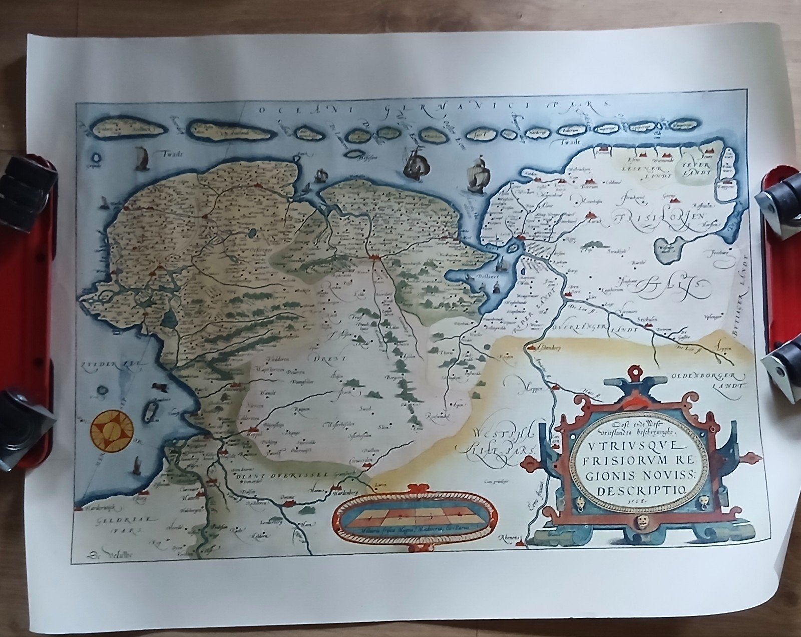 Historische kaart van Friesland - Prachtige reproductie, Onbekend, Ophalen of Verzenden, 1800 tot 2000, Nederland