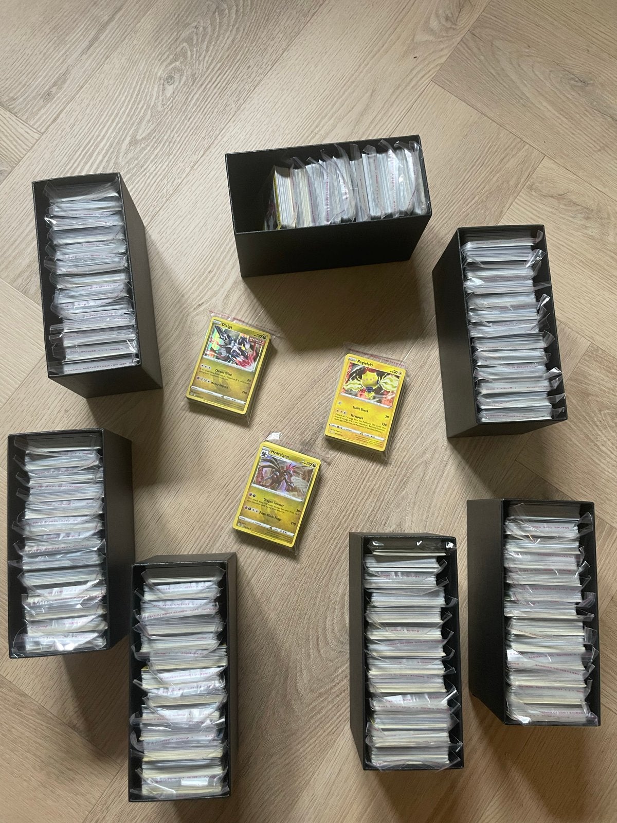 Pokemon kaarten - eigen gemaakte pakjes, Ophalen of Verzenden, Gebruikt, Meerdere kaarten, Foil