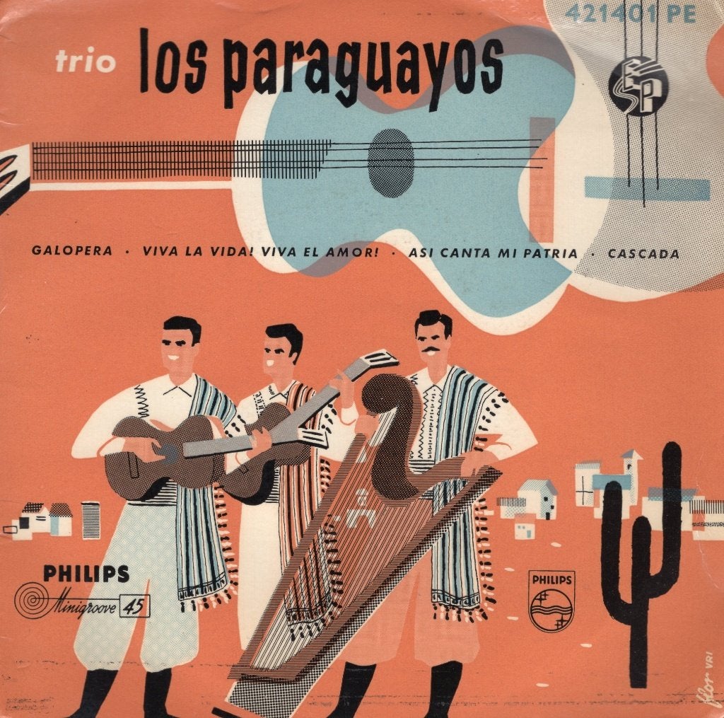 TRIO LOS PARAGUAYOS  -  EP:  o.a. Galopera  +3, EP, Gebruikt, Wereldmuziek, 7 inch
