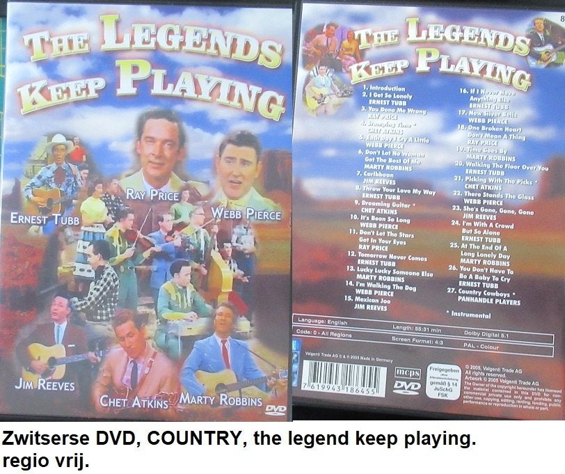 top DVD, and the legends keep playing, country, Alle leeftijden, Ophalen of Verzenden, Zo goed als nieuw
