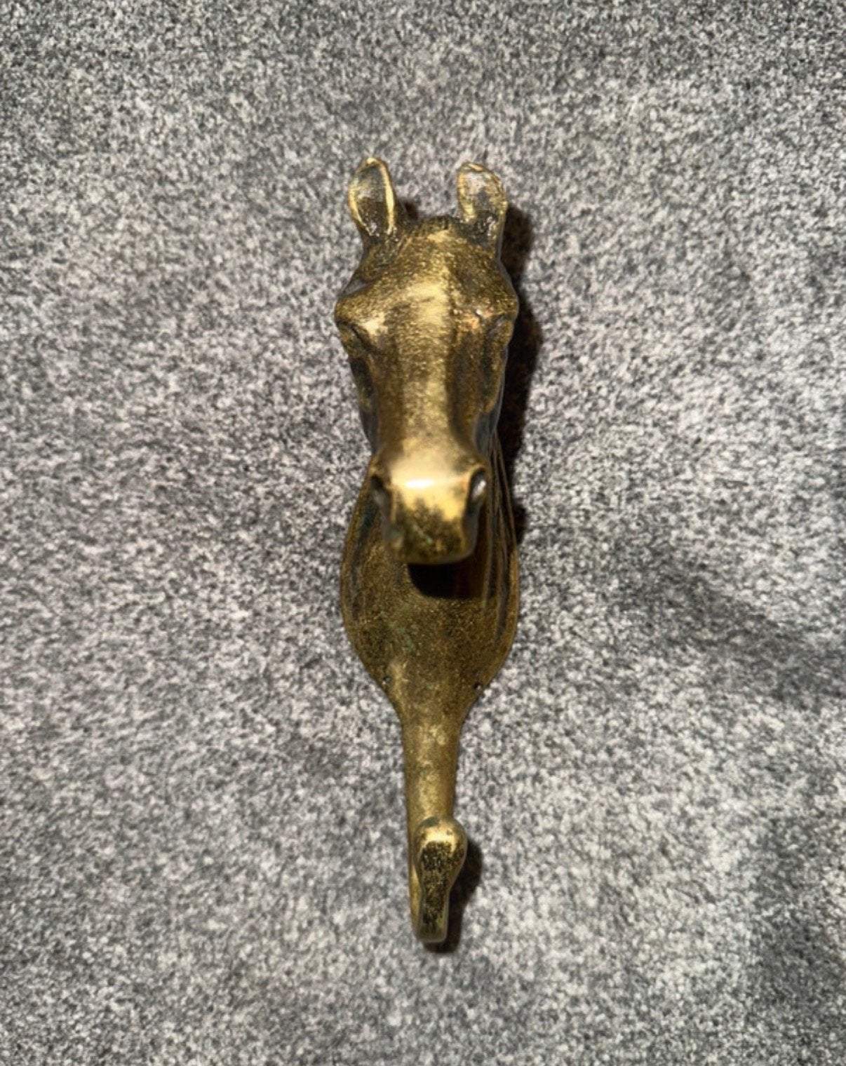 Gouden Paardenhoofd Wandhaak - 17 cm, Wandhaken, Nieuw, Ophalen of Verzenden, Minder dan 100 cm