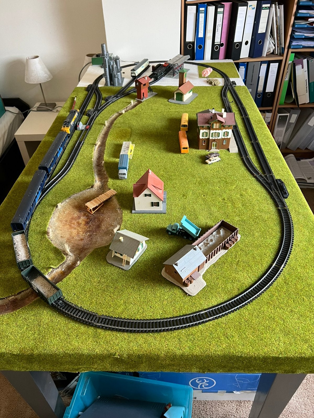 Treinset compleet met tafel, Gelijkstroom, Ophalen of Verzenden, Analoog, Lima