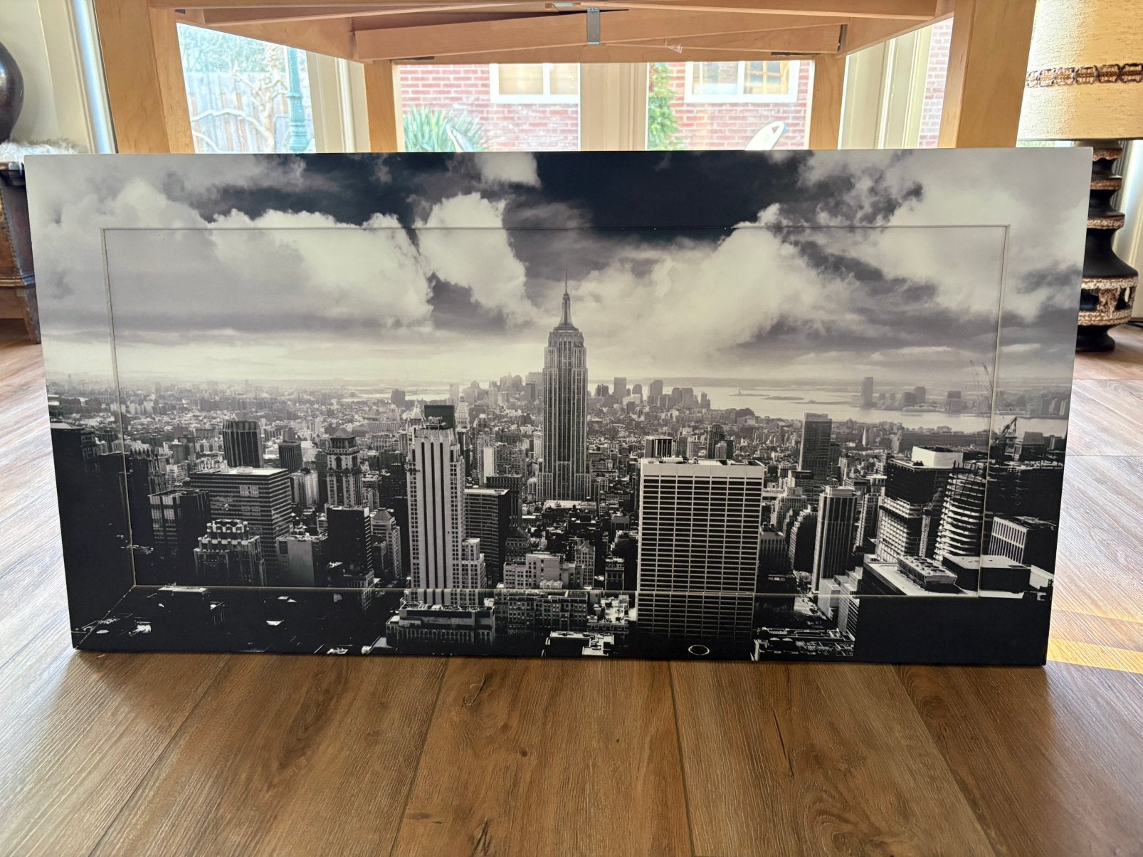 Mooi Schilderij Skyline New York, Ophalen, Zo goed als nieuw, Schilderij, 75 cm of meer