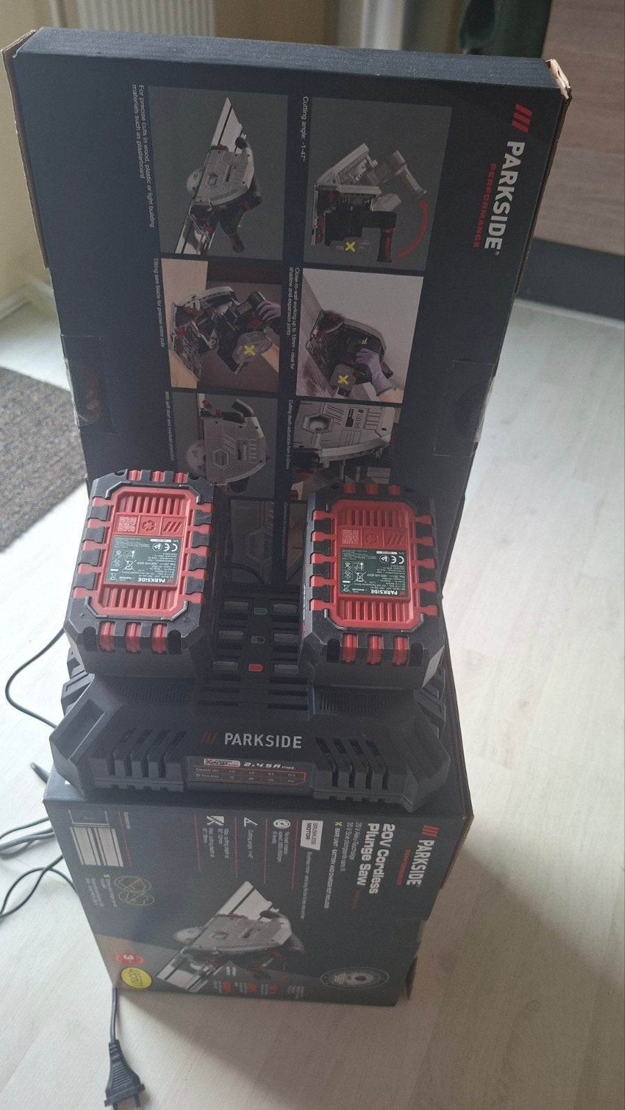Parkside handcirkelzaag 20v incl. 2 accu en lader, Ophalen, Nieuw