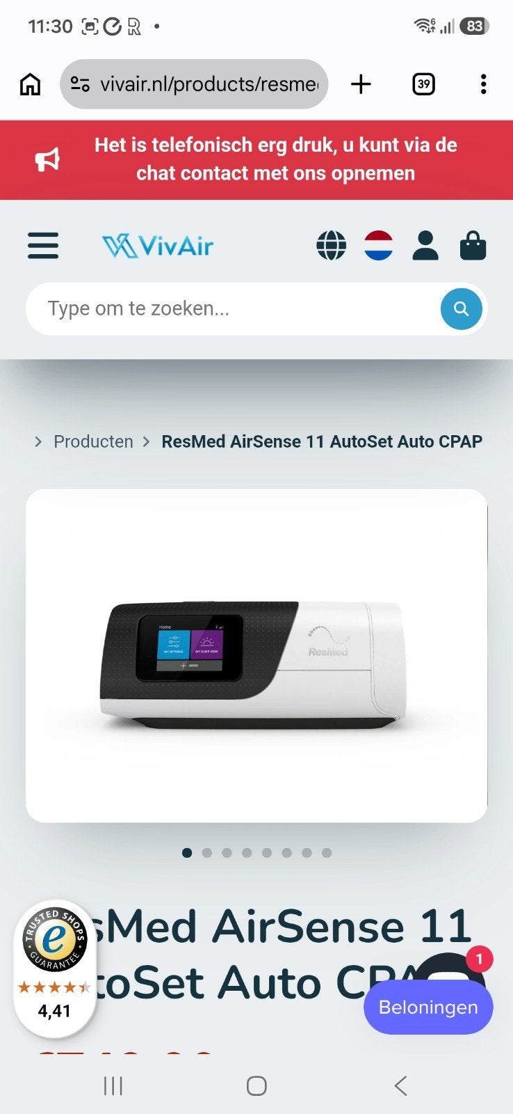 Gezocht: Nieuwe complete ResMed AirSense 10 of 11 CPAP set, Ophalen of Verzenden