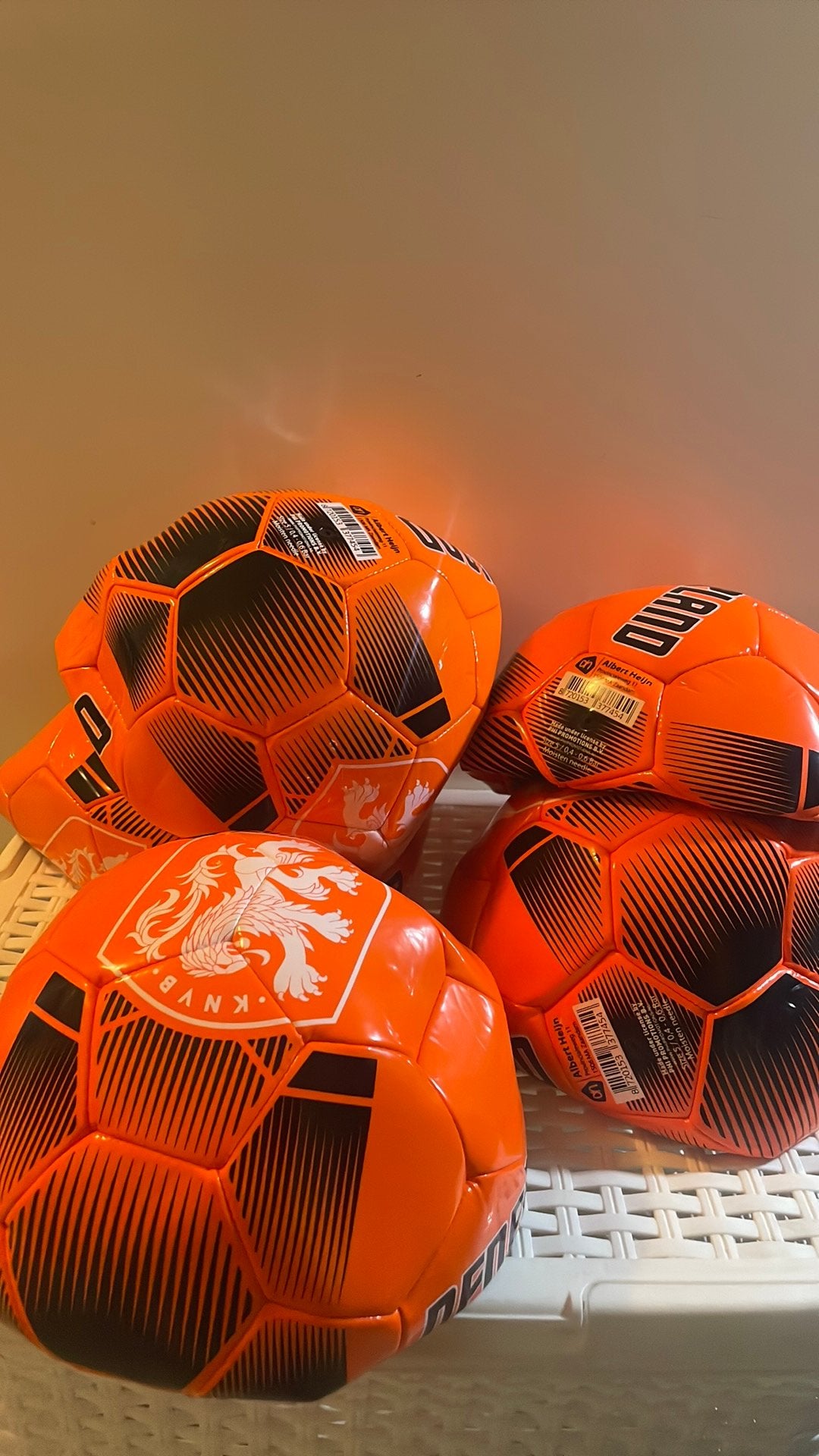 Oranje Nederland voetbal per stuk NIEUW, Maat M, Ophalen, Nieuw, Bal