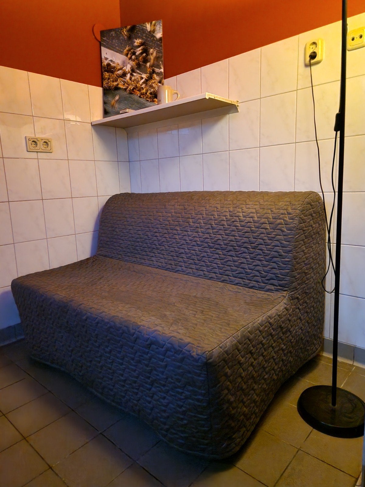 LYCKSELE LÖVÅS 2-zits en 2 persoons slaapbank Ikea -grijs, Huis en Inrichting, Slaapkamer | Slaapbanken, Ophalen, Gebruikt, Tweepersoons