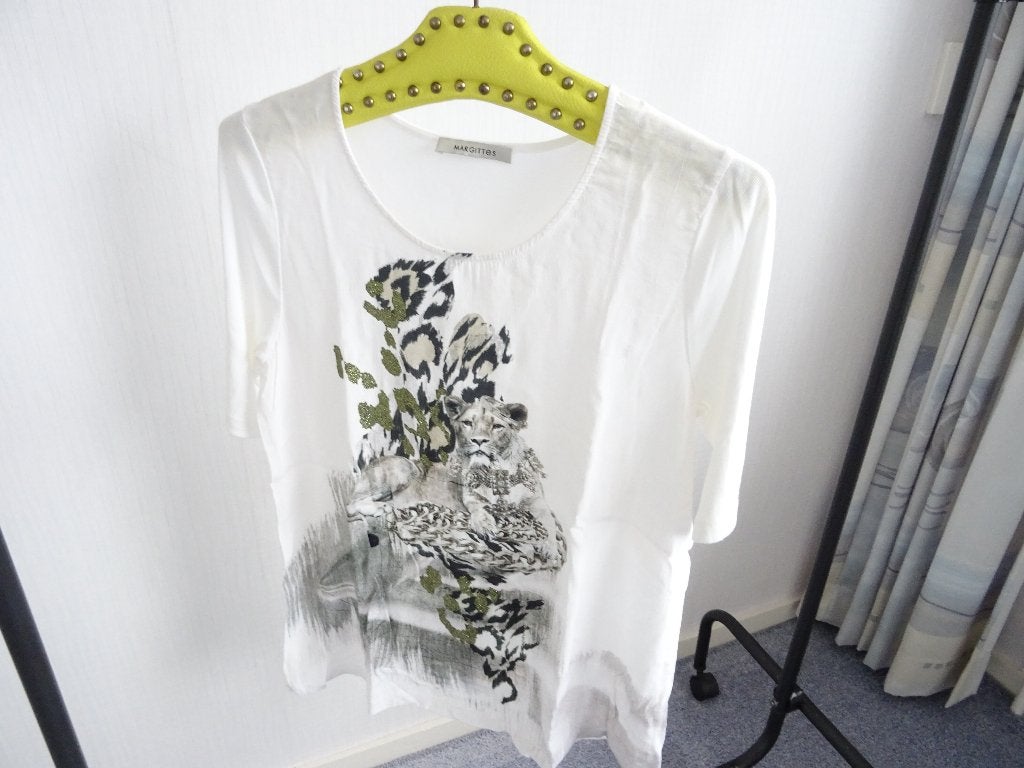 Nieuw Dames shirt merk Margittes  van € 129,95  voor € 15,00, Maat 38/40 (M), Wit, Nieuw, Margittes