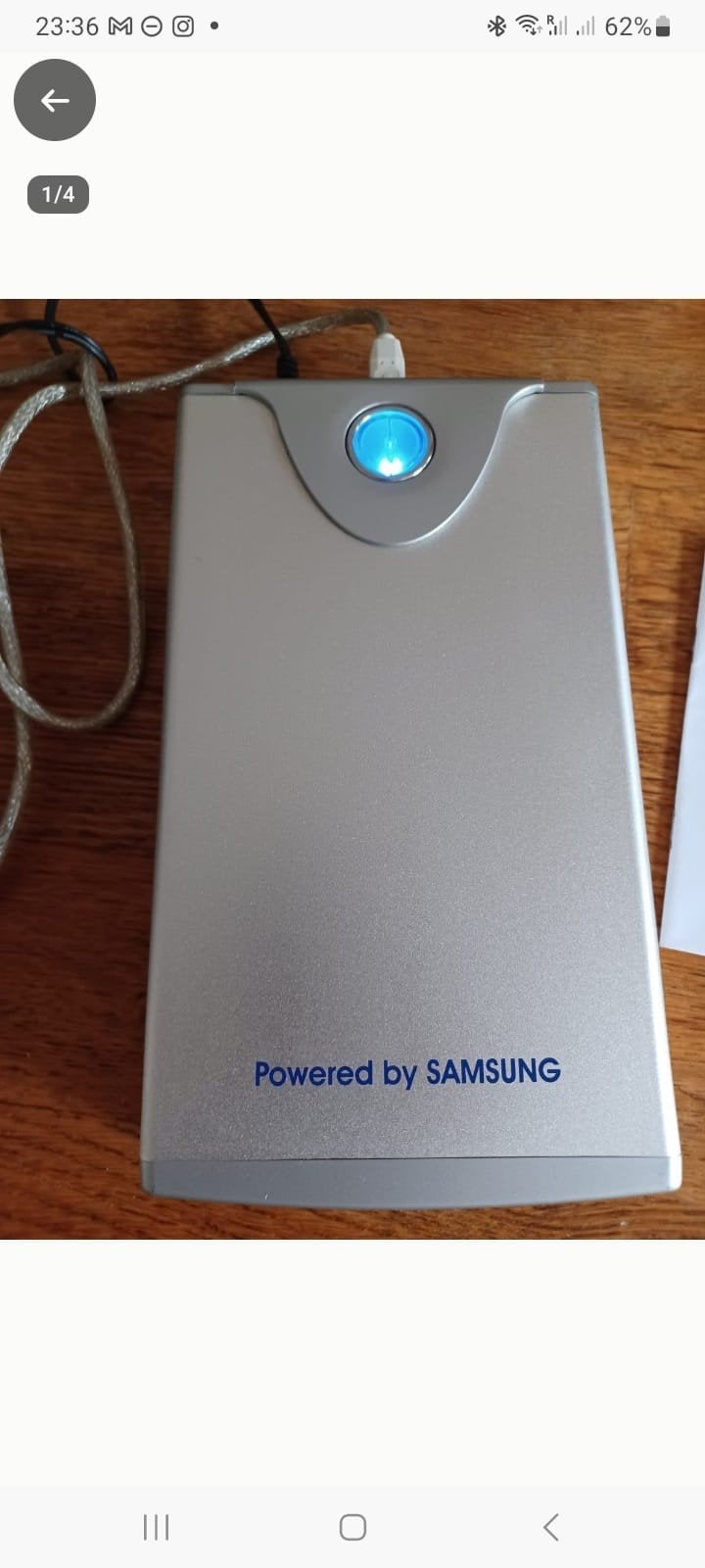 Externe 2.5 inch harddisk 40 GB Samsung technology, HDD, Ophalen of Verzenden, Zo goed als nieuw, Samsung