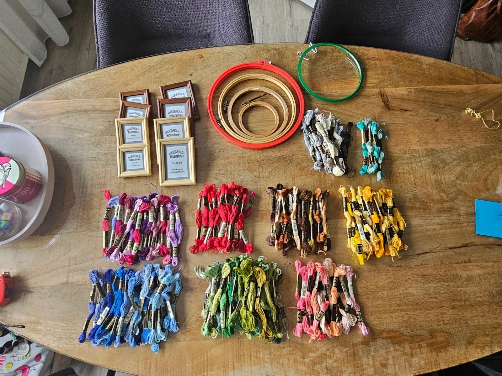 Borduurgaren, borduurringen en mini fotolijstjes, Ophalen, Gebruikt, Handborduren, Borduurgaren of Zijde