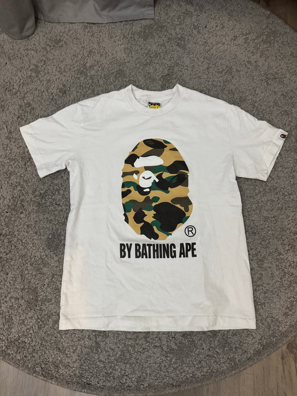 A Bathing Ape T-shirt met camouflage print, Verzenden, Zo goed als nieuw, Maat 46 (S) of kleiner, Wit