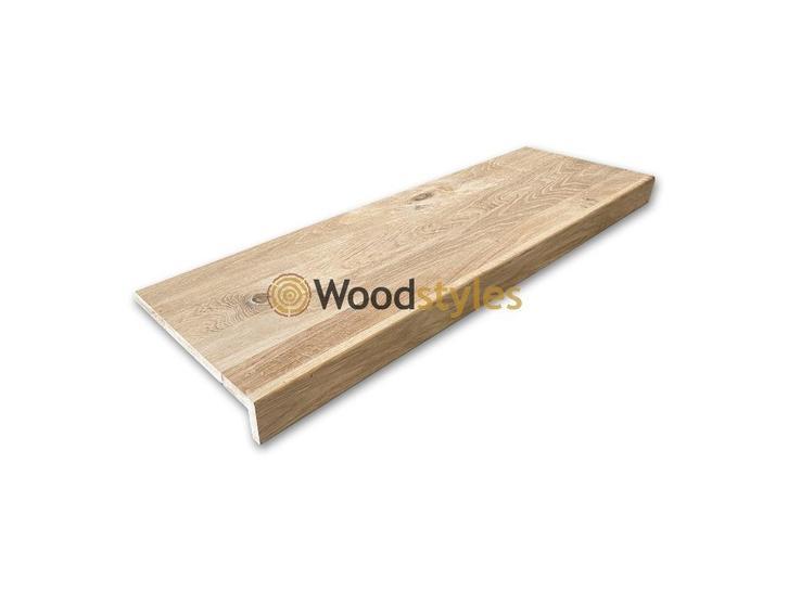 Massief eiken overzet traptreden | Houten trap | Antislip, Doe-het-zelf en Verbouw, Ladders en Trappen, Nieuw, Trap, Minder dan 2 meter