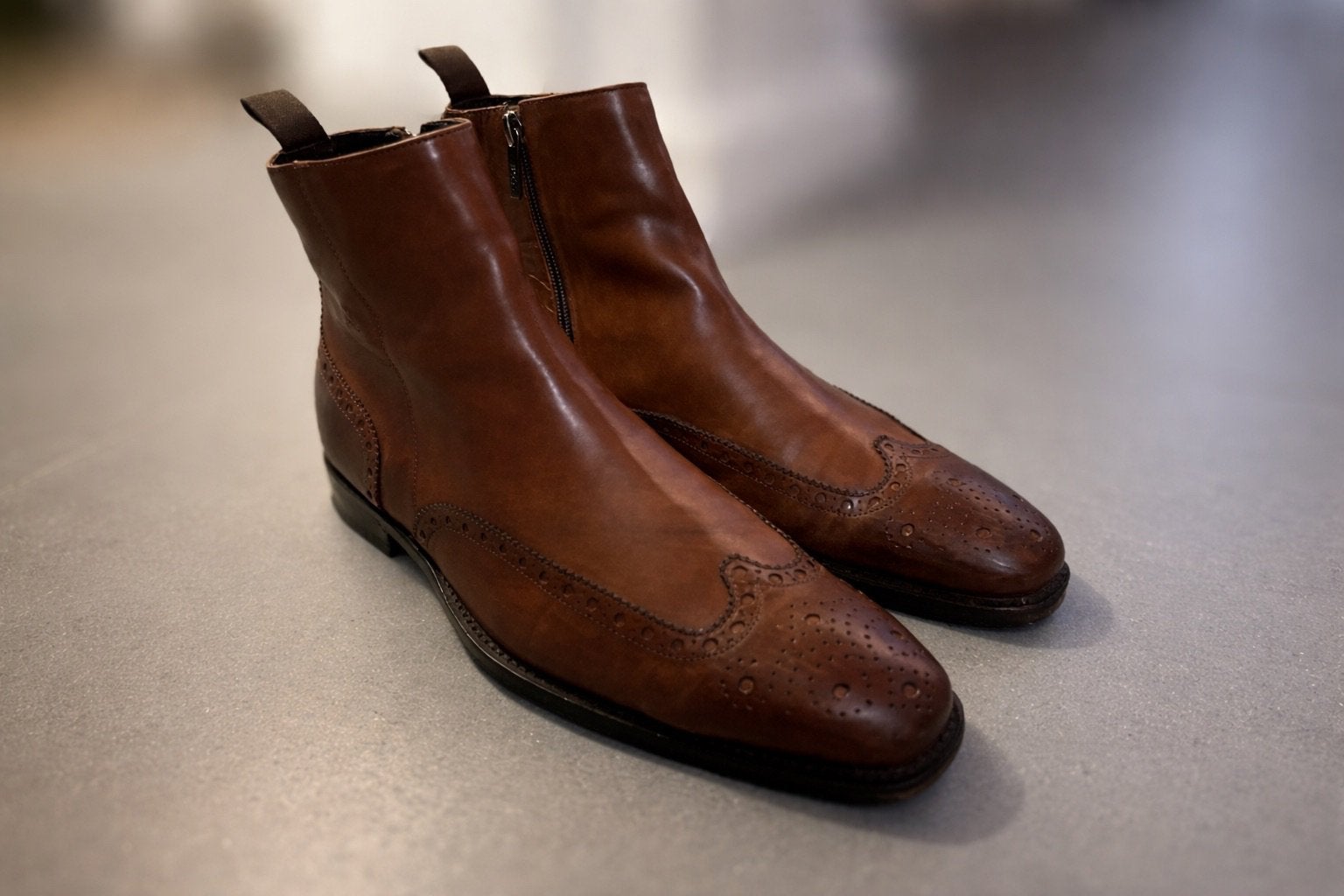Hugo Boss herenschoen maat 41, Ophalen of Verzenden, Zo goed als nieuw, Bruin, Boots