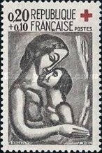 Postzegel Frankrijk Rode Kruis Jaar 1961 Postfris, Ophalen of Verzenden, Postfris