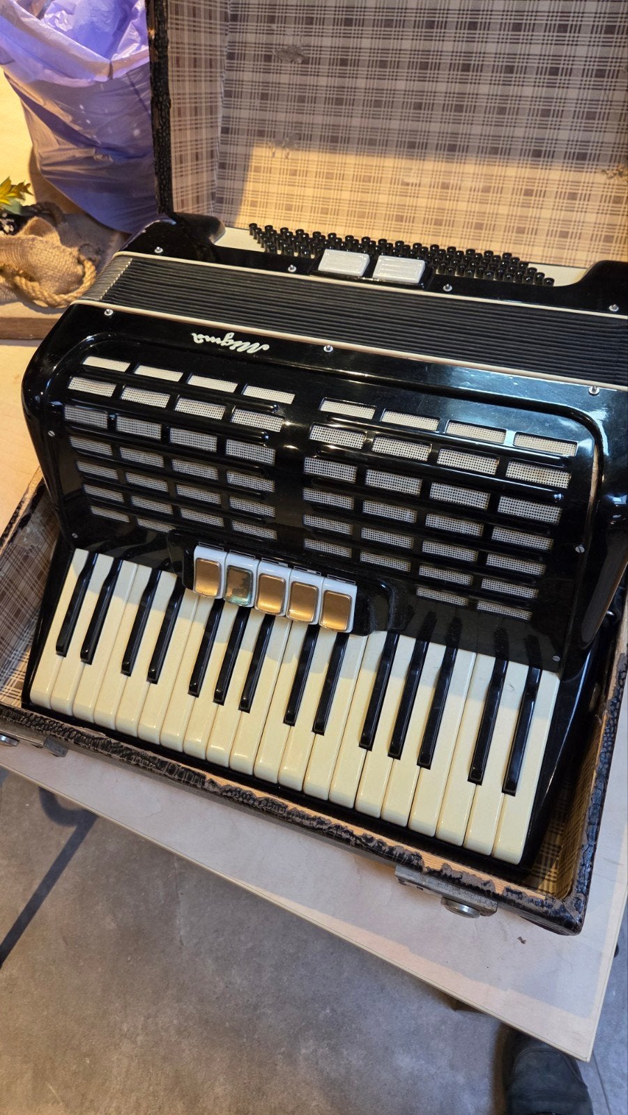 Migma Accordeon - Vintage Toetsaccordeon met Koffer, Ophalen, Gebruikt, Overige merken, Met koffer