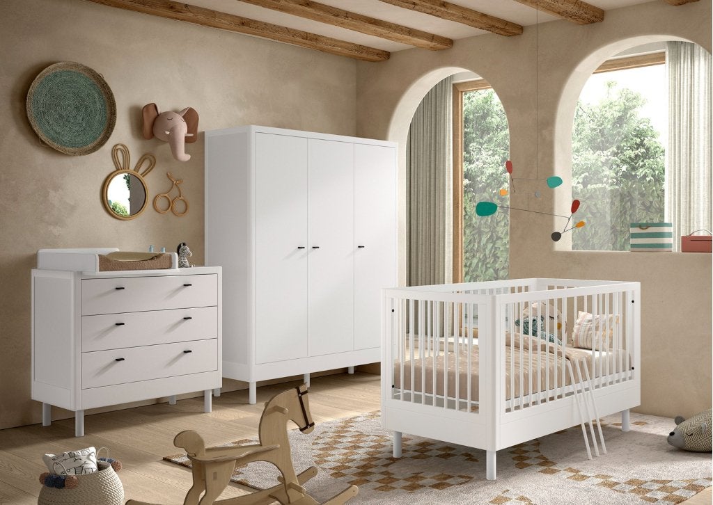 Forrest Beech baby-/peuterkamer - 70x140 - Wit beuken, Niet ingevuld, Niet ingevuld, Niet ingevuld