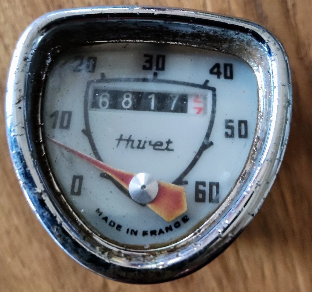 Huret kilometerteller, Fietsen en Brommers, Brommeronderdelen | Oldtimers, Ophalen of Verzenden, Gebruikt, Overige typen, Overige merken