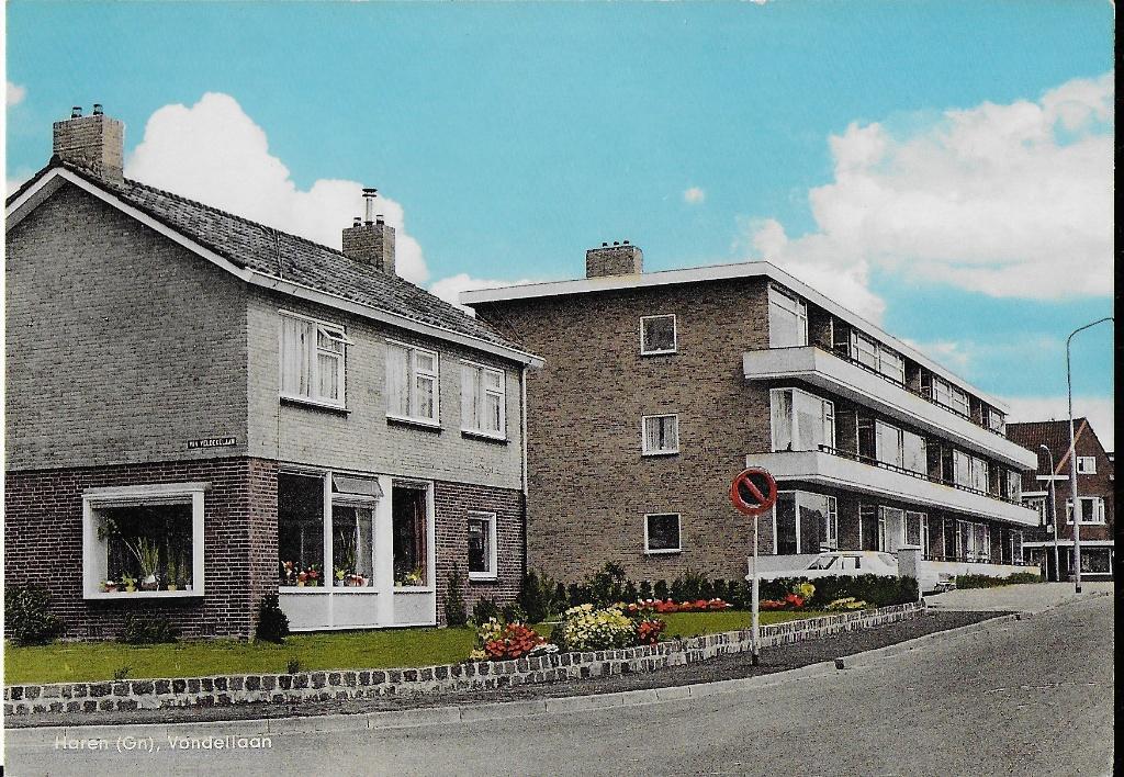 Sus51 Ongelopen ansichtkaart vondellaan haren, Ophalen of Verzenden, 1980 tot heden, Ongelopen, Groningen