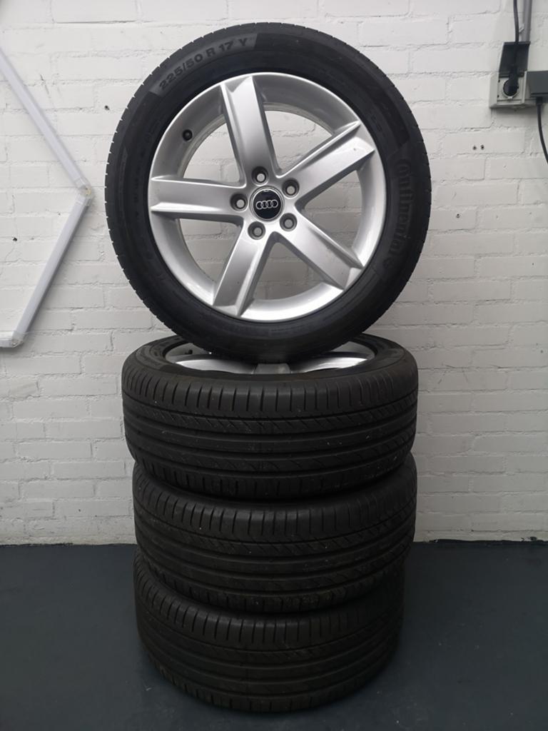 Audi A4 S4 B8, 5x112, 225/50R17 Continental Zomerbanden, Auto-onderdelen, Banden en Velgen, Ophalen, Gebruikt, Banden en Velgen