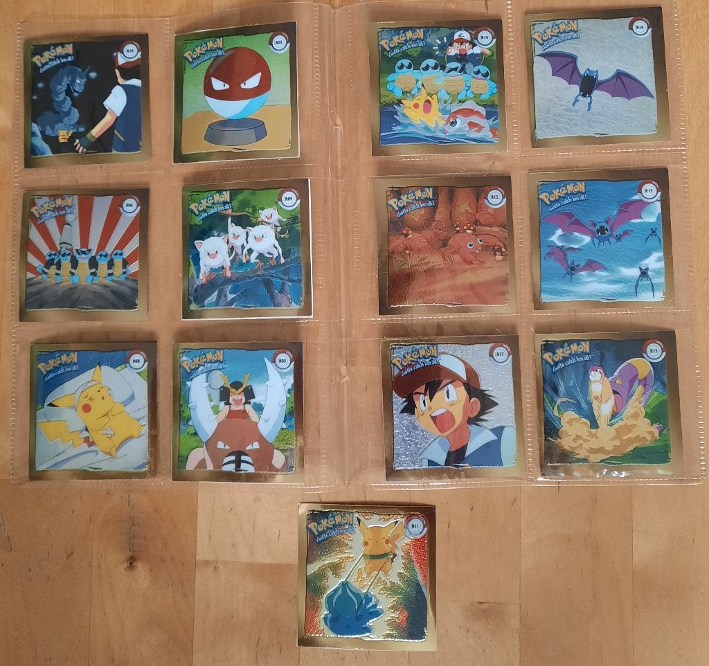 13 zeldzame Pokémon Artbox stickers, Ophalen of Verzenden
