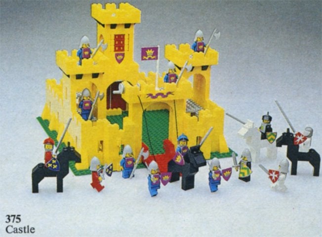 LEGO 375 Kasteel (Vintage Geel Kasteel), Ophalen of Verzenden, Zo goed als nieuw