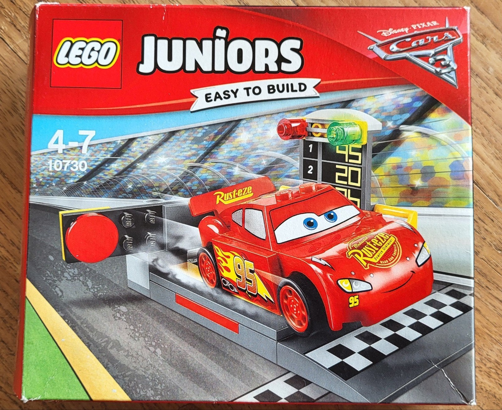 Lego Juniors Cars 10730 Bliksem McQueen snelle lanceerder., Lego, Ophalen of Verzenden, Zo goed als nieuw, Compleet