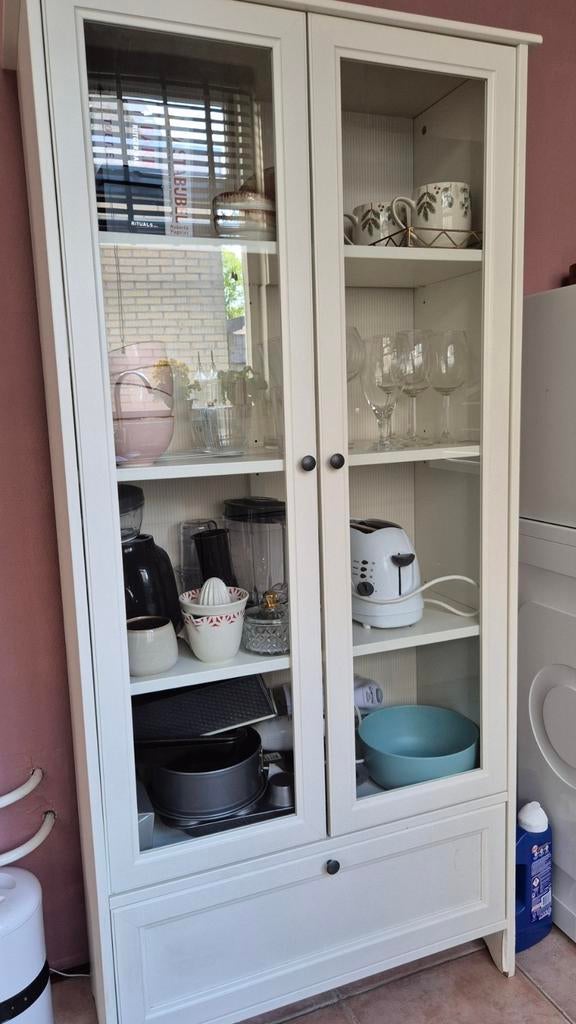 Vitrinekast, Huis en Inrichting, Kasten | Vitrinekasten, Ophalen, 50 tot 100 cm, Zo goed als nieuw, 150 tot 200 cm