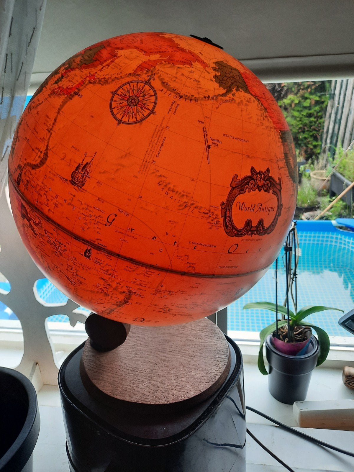 Verlichte Wereldbol - Scan-Globe A/S 1980, Huis en Inrichting, Woonaccessoires | Wereldbollen, Gebruikt, Kunststof, Antieke wereldbol