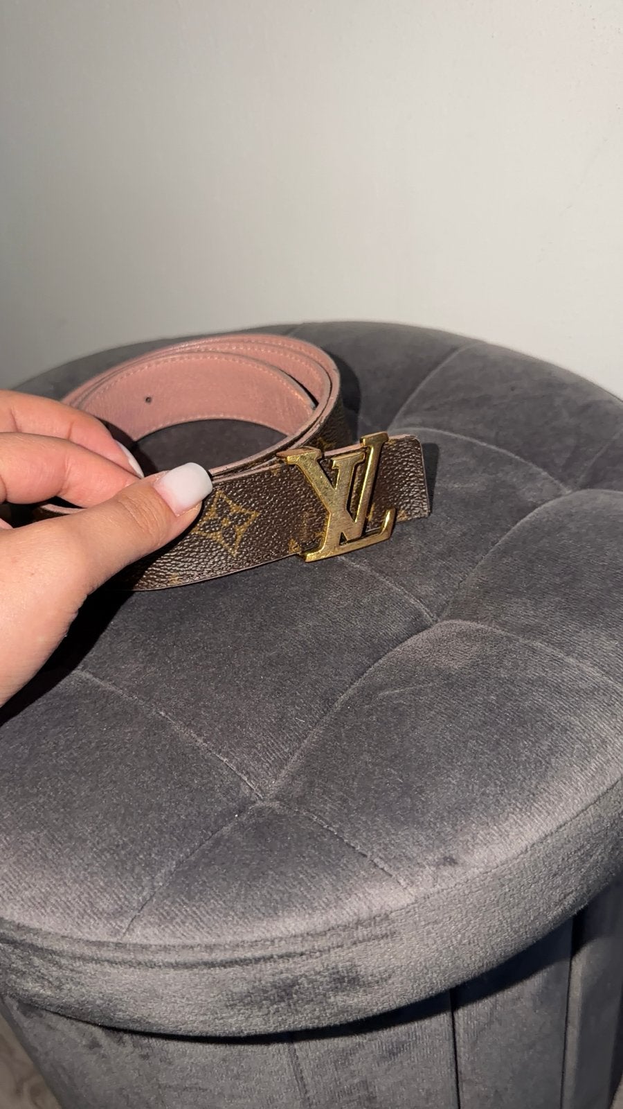 Originele Louis Vuitton riem, 80 tot 90 cm, Echt leder, Heupriem, Ophalen of Verzenden