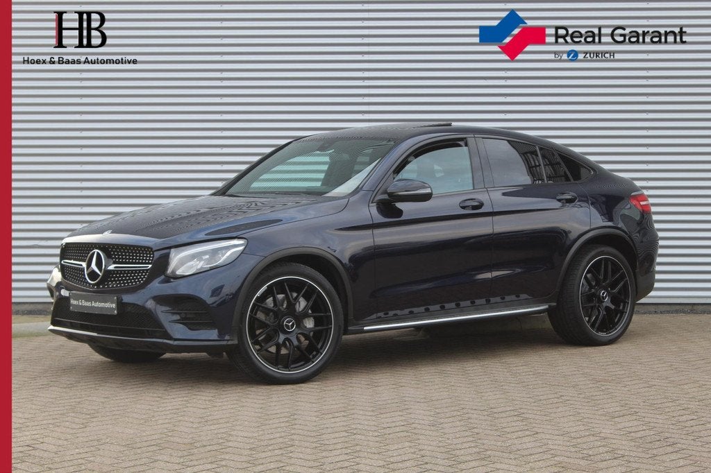 Mercedes GLC-klasse Coupé 250 4MATIC AMG/PANO/BOMVOL!, Gebruikt, 4 cilinders, Blauw, Leder