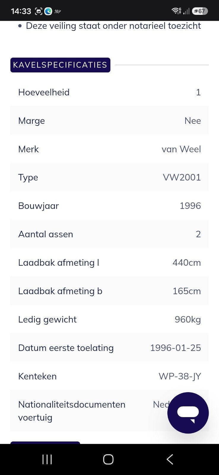 te koop dichte van weel aanhanger bj 96, Auto diversen, Ophalen of Verzenden